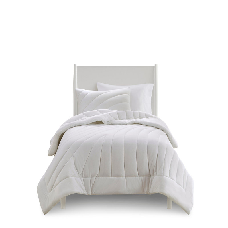 Puffy Jersey Comforter Set with Antimicrobial Treatment