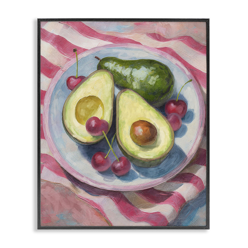 Giclée encadrée par Avocado & Fruits Meal, design par Lil 'Rue, H 14 po x l 11 po, Giclée encadrée noir minuit