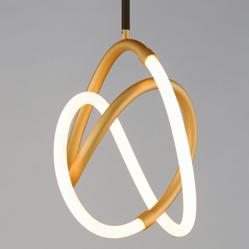 Lew 1 - Light Black/Gold LED Unique/Statement Pendant