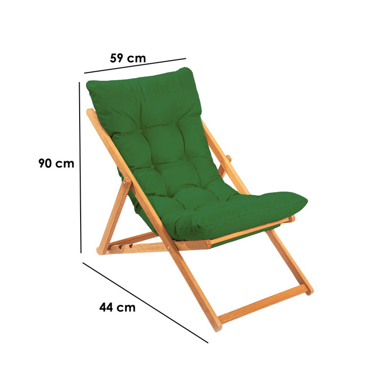 Phillippi Folding Deck Chair, Green