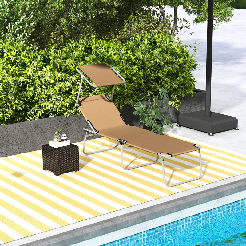 Chaise de randonnée confortable avec structure en acier stable - pliable et réglable