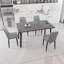 Ensemble de table de salle à manger moderne avec table extensible et chaises en polyuréthane-819500510-819500511