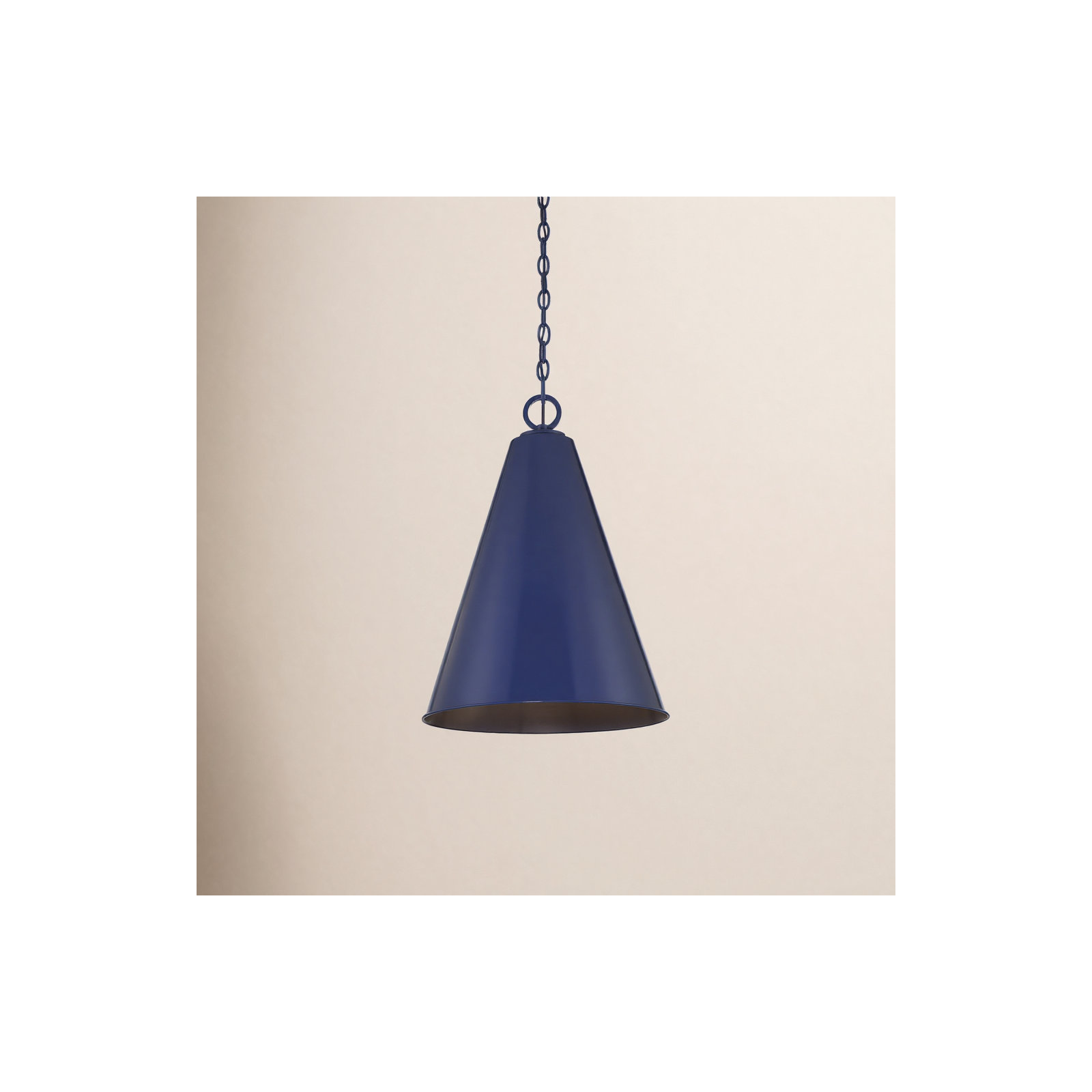 Grenadine Single Light Metal Dimmable Pendant, Navy Blue