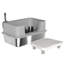 Litière pour chat extra-large en acier inoxydable (jusqu'à 15 lb) avec pelle