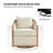 Meredy Farmhouse Swivel Barrel Chair with Solid Wood Edging (Set of 2)