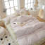 Ensemble de housse de couette en coton multicolore à volants-109792749-109792772