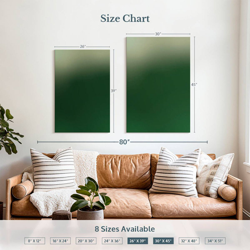 Avery Forest Gradient, 39" H x 26" W