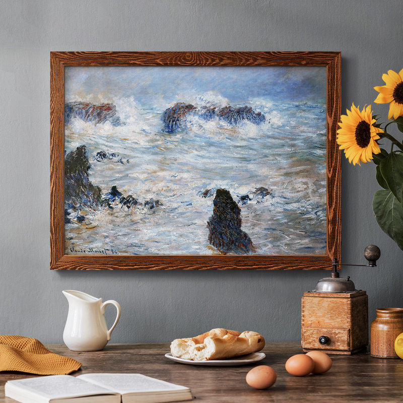 Tempête dans la belle, reproduction sur toile encadrée, H 14 po x l 20 po x P 1,5 po, Érable