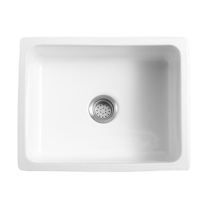23.5'' L Single Bowl Ceramic Kitchen Sink