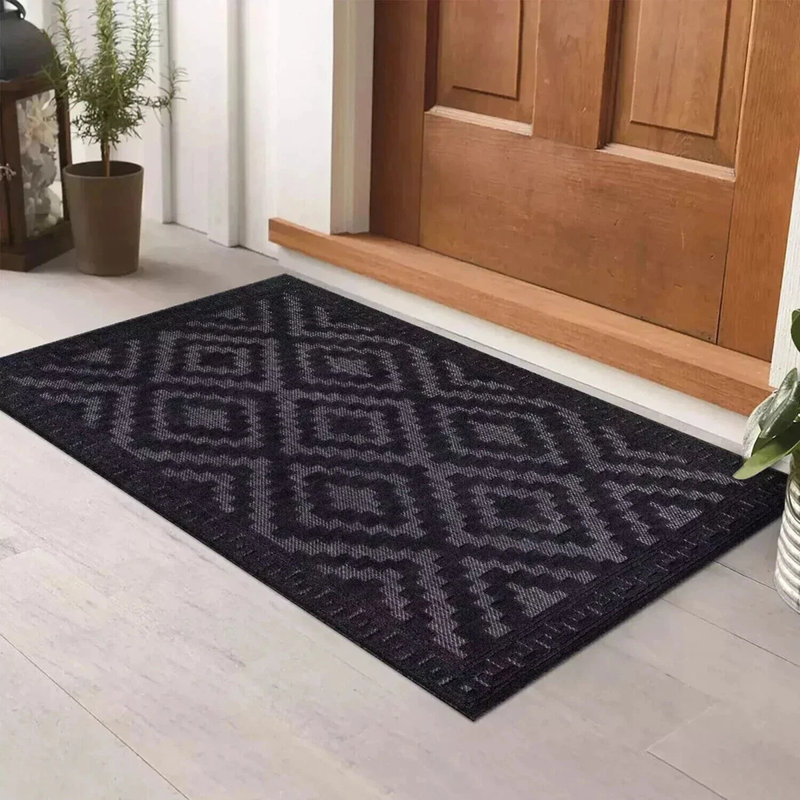 Avon Rug Anthracite Large Area Rug, Non Slip Hallway Runner, Soft Carpet Door Mat for Living Room, Bedroom & Kitchen