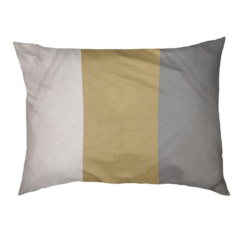 Coussin Colorado, Moyen (l 28 po x P 18 po x H 6 po), Milieu or / gris
