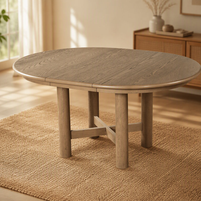 Wood Extendable Oval Dining Table, 47" to 63" with 16" Removable Leaf, Solid Wood Legs, Seats 4-6 People for Dining Room & Kitchen (Espresso)(Table only)