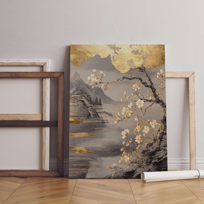 Stunning Decorative Canvas Painting, 19.7 x 27.6 inches | 100% Canvas with 100% Wooden Frame (Thickness: 0.8 x 1.2 inches) | Perfect for Living Room, Bedroom, or Office Decor, Elegant Art Piece for Any Space