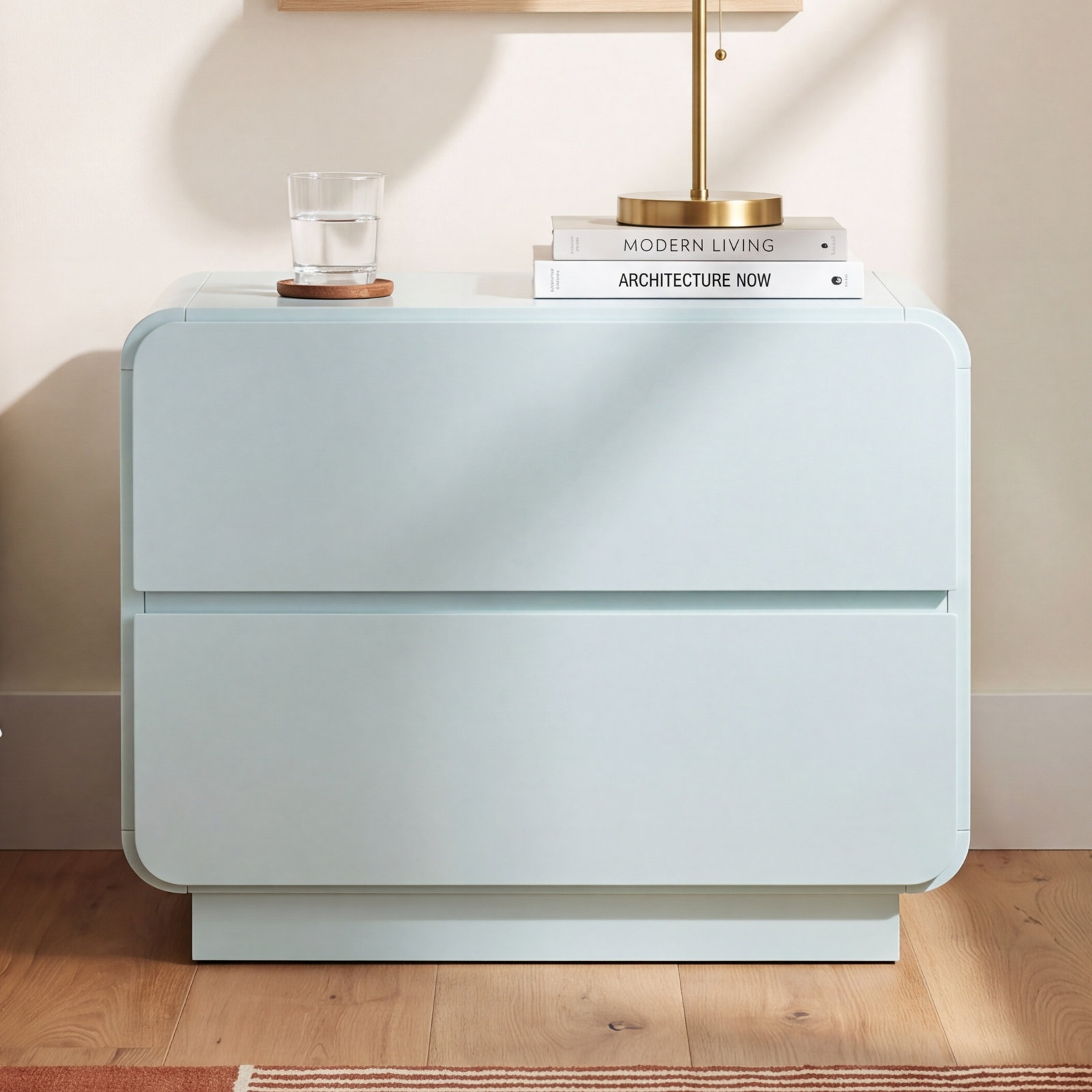 Marguerite Acacia Nightstand, Blue