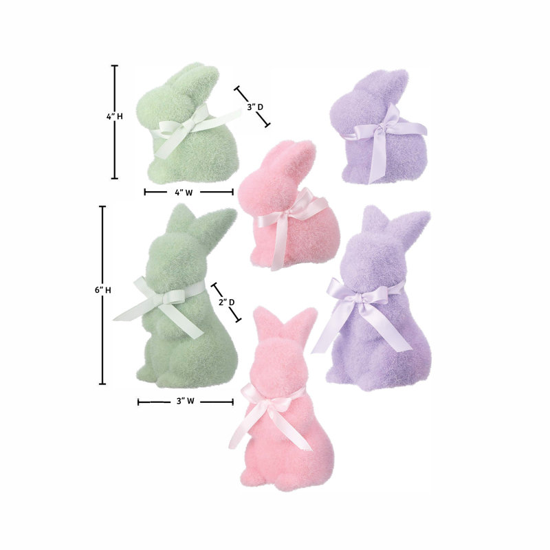 4-6" Plastic Easter Bunny