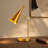 Vintage Gold Adjustable Metal Table Lamp With Cage Shade, Small Industrial Bedside & Nightstand Light, E26 Compatible