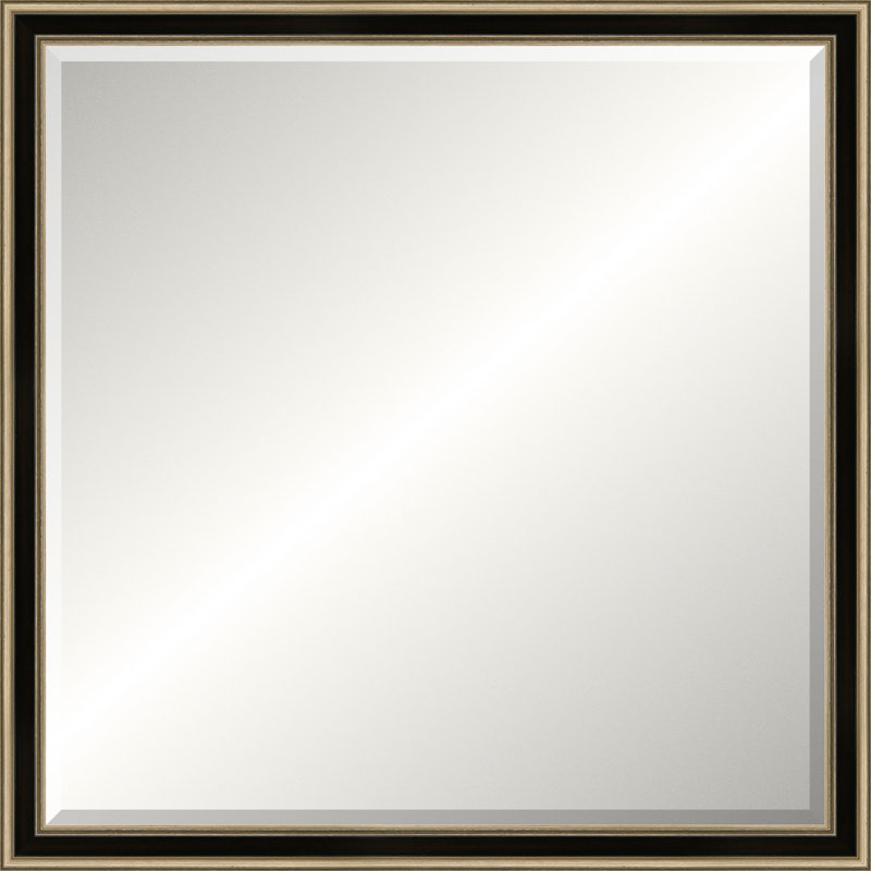 Antique Silver Old World Mirror, Medium Square
