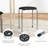 Ashar 17.5'' H Portable Plastic Stack Stools with Metal Frame Stool-1039426216