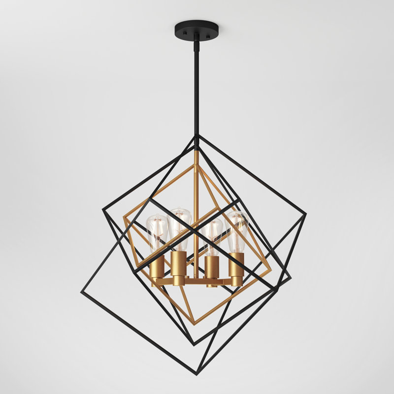 Lustre moderne Mid-Century Artika Sowell, noir et or