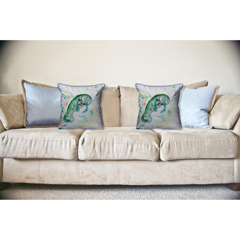 Housse et insert de coussin carré extérieur Manatee Manatee, Grand