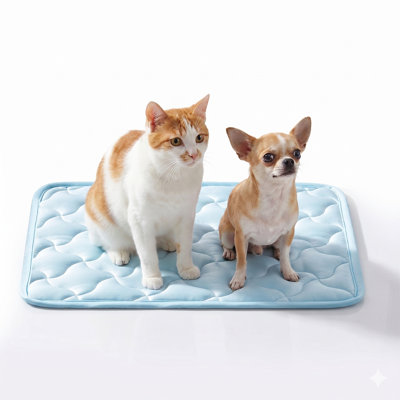 Tapis de refroidissement pour animaux de compagnie, tapis de refroidissement instantanés pour chien, tapis de refroidissement pour chien - utilisation intérieure d'été en plein air, résistant aux accrocs, lavable à la machine et antidérapant pour les grands et les petits chiens