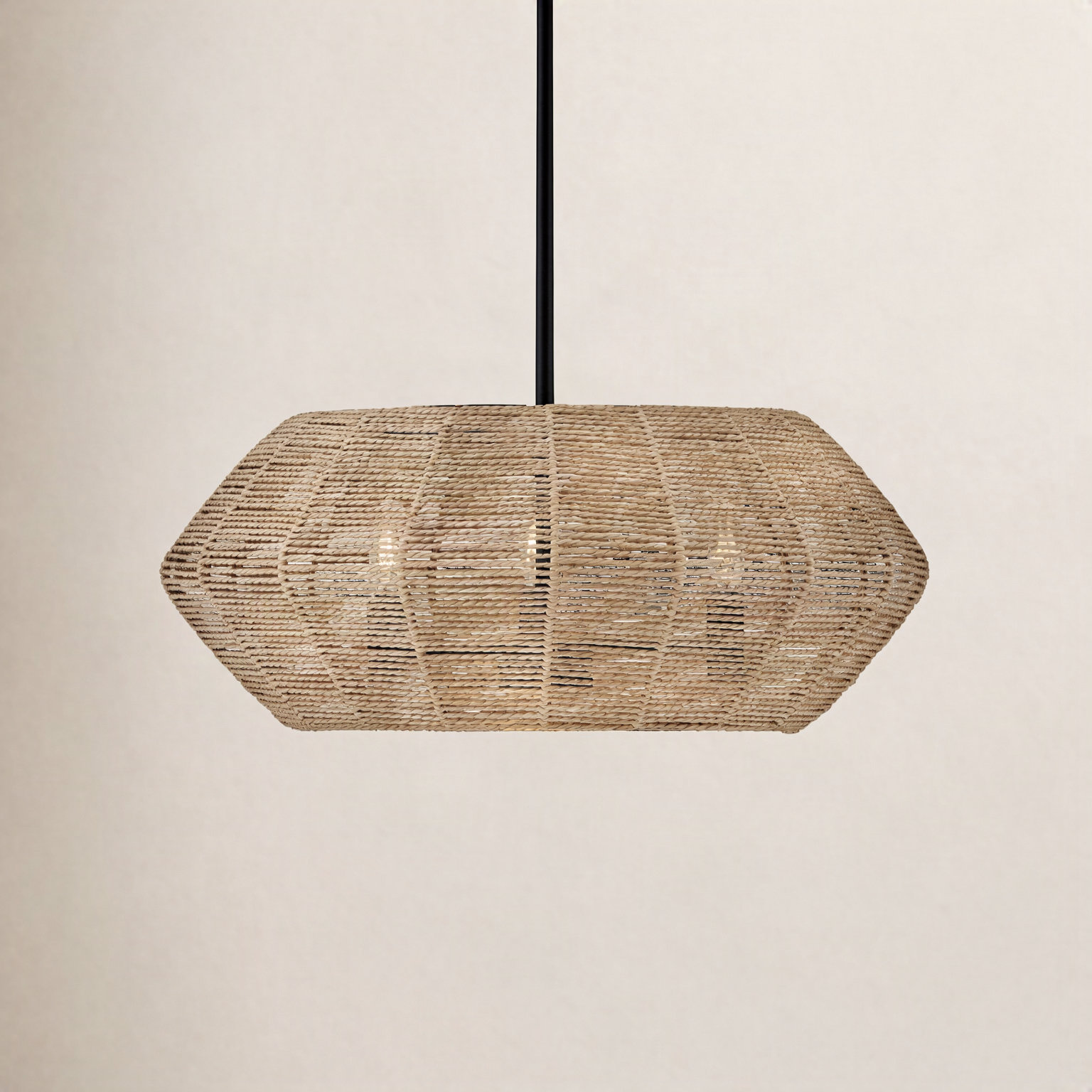 Ariza 3-Light Chandelier, Black, Camel
