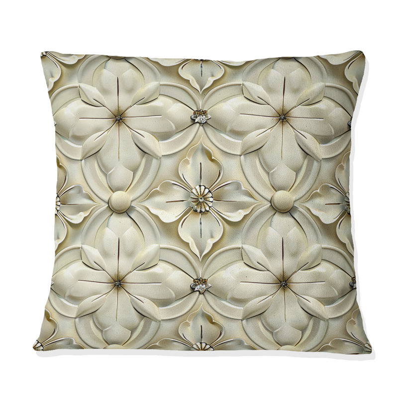 Coussin Beige, H 16 po x l 16 po