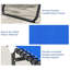 Chaise de patio pliante - 4 inclinables, filet respirant, bleu plage supplémentaire