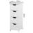 White Freestanding Storage Cabinet With Ample Drawer For Home Organization Chic Spacious Interior
