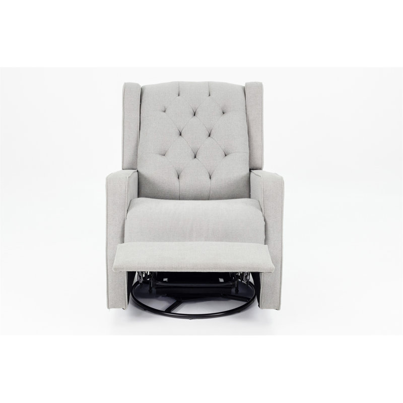 Swivel Glider Recliner, Light Gray