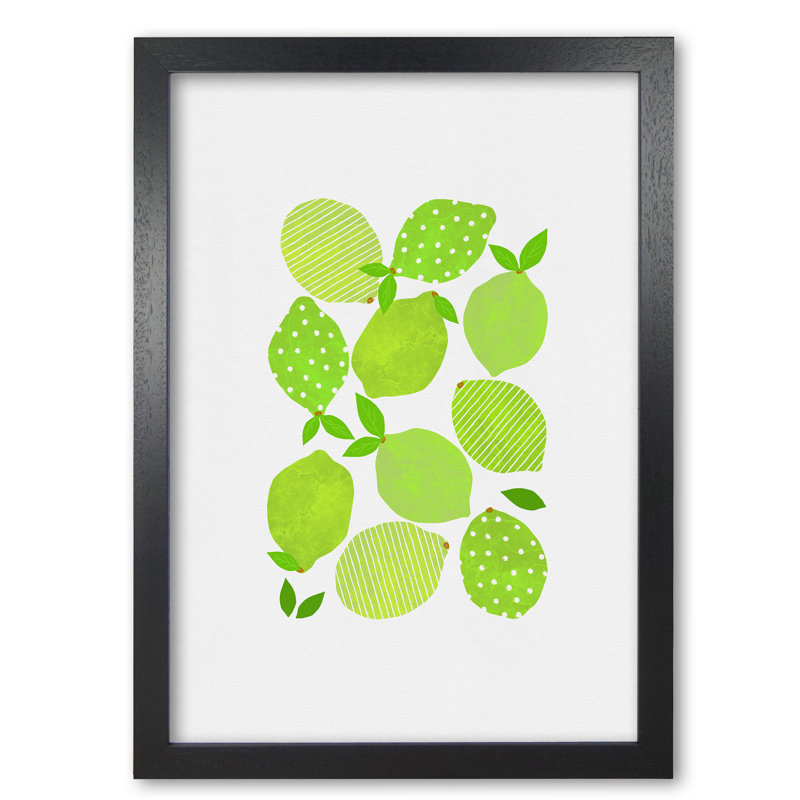 Lime Crowd - Print, Black Grain Frame, 42 cm H x 30 cm W x 5 cm D