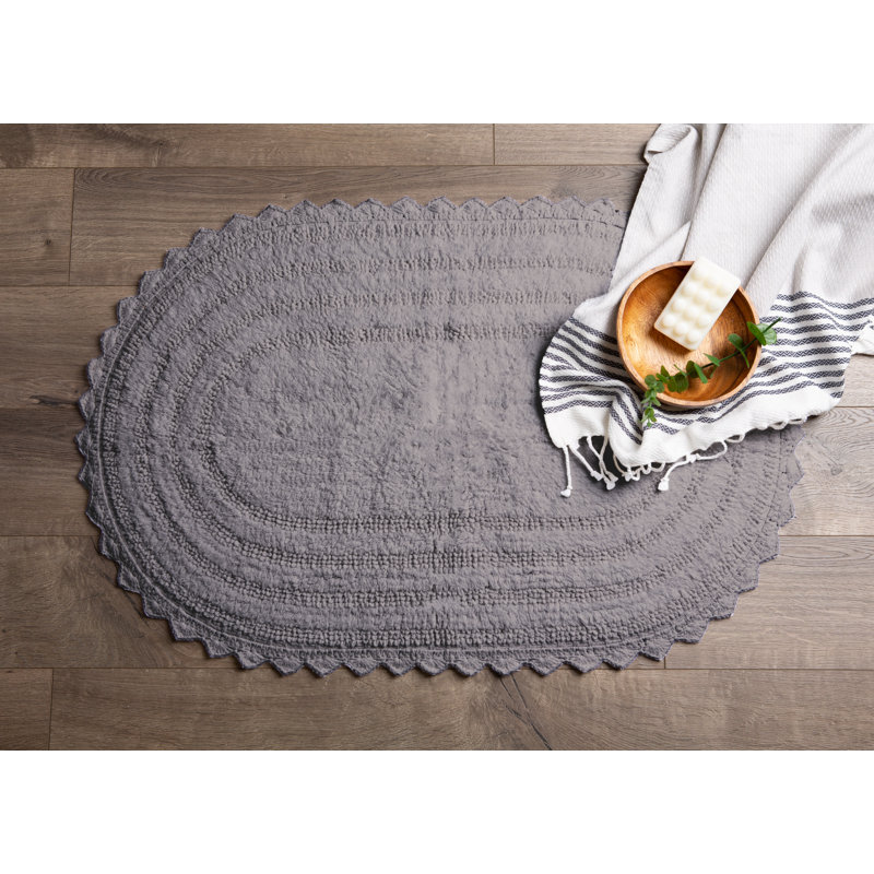 Lisk Bath Rug, 21" W x 34" L, Gray