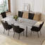 Ensemble de table de salle à manger rectangulaire 78,7 po, ensemble de table de cuisine moderne avec chaise rembourrée pour la maison, la cuisine et la salle à manger-1110653781-1110653780