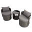Ensemble de conversation d'extérieur 3 pièces avec coussin, ensemble de conversation en rotin pour 2 personnes Cambelle-115751181
