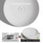 Lavabo vasque de salle de bain rond à surface solide 15 "MonBlari - blanc mat-120971855