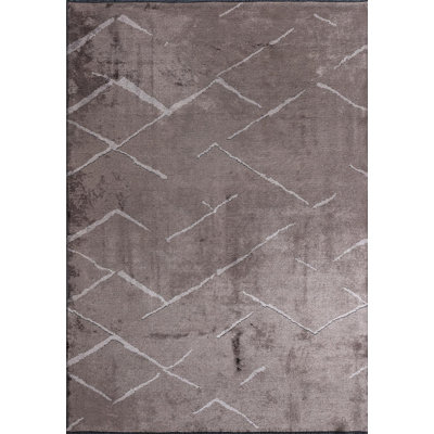 Rapture Abstract Area Rug in Gray