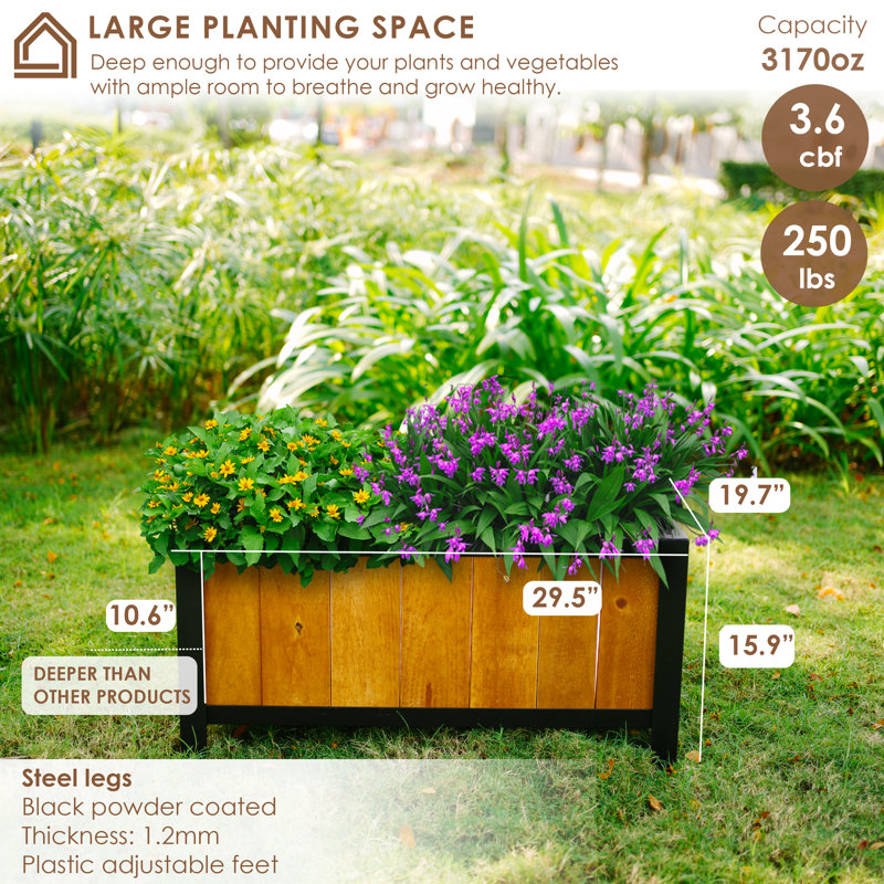 Madicyn Raised Garden Bed, Brown