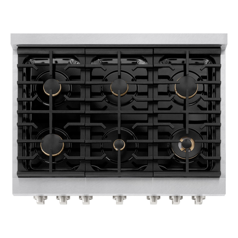 ZLINE 36" Paramount Dual Fuel Stainless Steel Range w/ 6 Burner Cooktop & Convection Oven (SDR36), Electric Oven