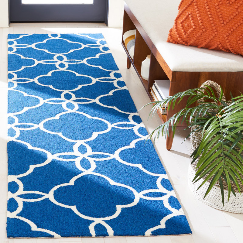 Tapis de performance géométrique crocheté à la main Walser, Tapis de couloir 2 pi 3 po x 8 pi