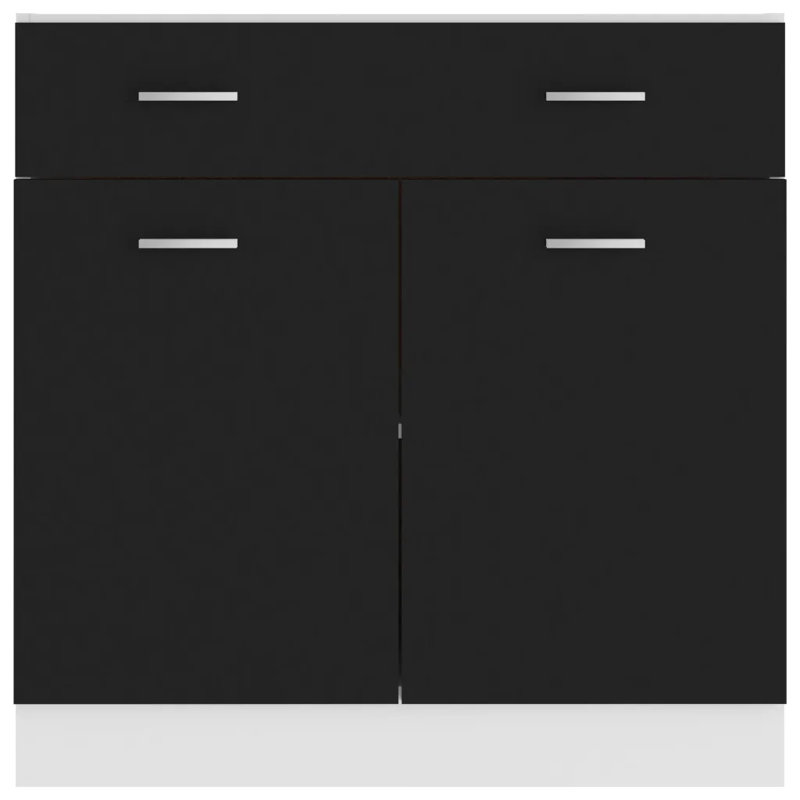 Drawer Bottom Cabinet Lyon, Black
