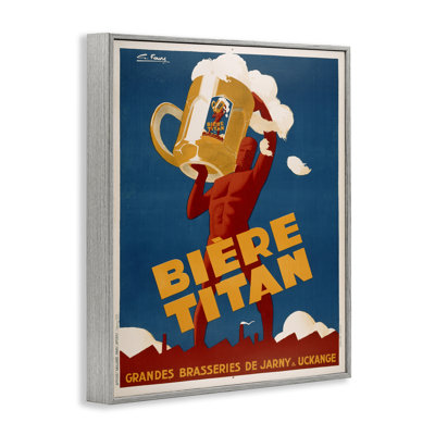 Publicité sur la bière antique, giclée, conception de Marcus Jules