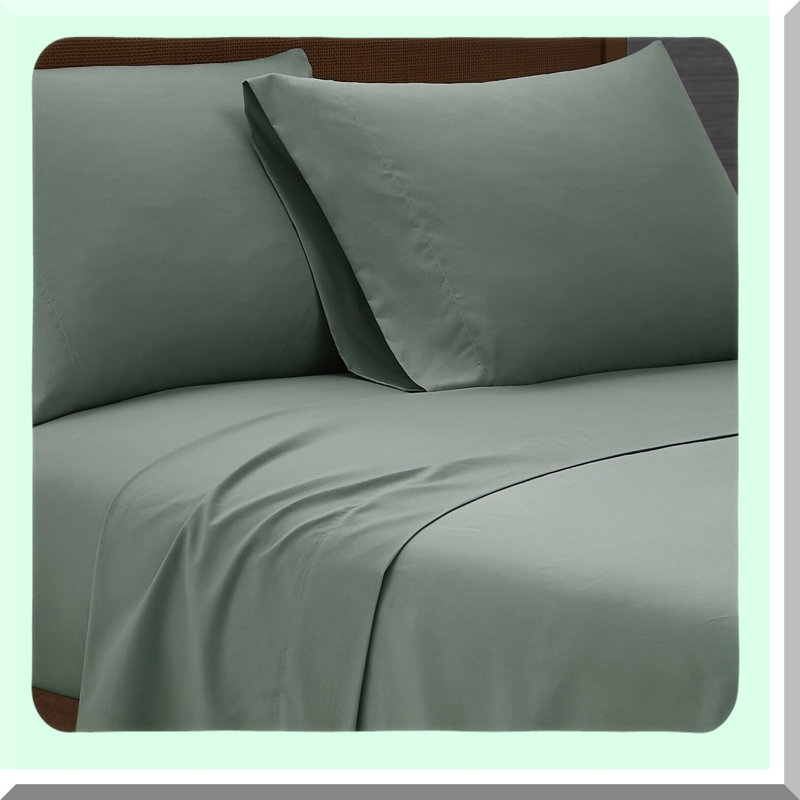 Luxury Soft Microfiber Sheet Set - 6 Piece Solid Bedding Bundle with Pillowcases - Garment Washed for Ultimate Comfort and Durability