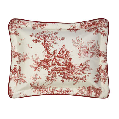 Bouvier Red Traditional Cotton Toile Sham