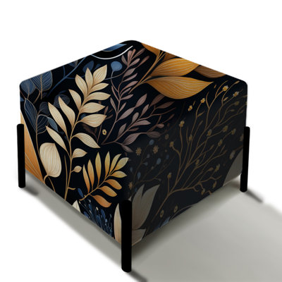 Earthy Tones Natures Palette Botanical Plants II - Plants Square Ottoman