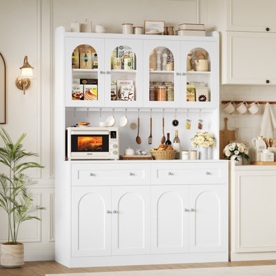 73" H x 52" W Kitchen Pantry Cabinet, White