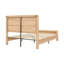 Lit plateforme en bois massif avec tête de lit à lattes et support en lattes de bois durable, aucun sommier requis-2007827441-1998708105