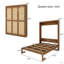 Armoire à lit escamotable en bois massif et en rotin, parfaite pour la chambre d'amis, la chambre d'amis, le bureau personnel (lit)-260314607-260314601