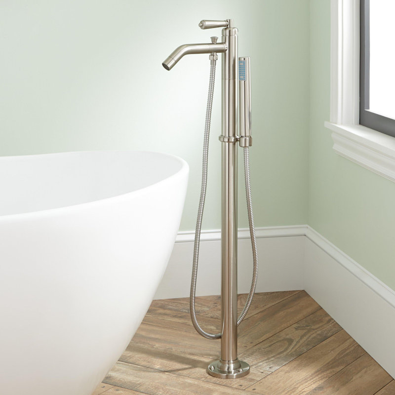 Napier Freestanding Tub Faucet and Hand Shower, Brushed Nickel