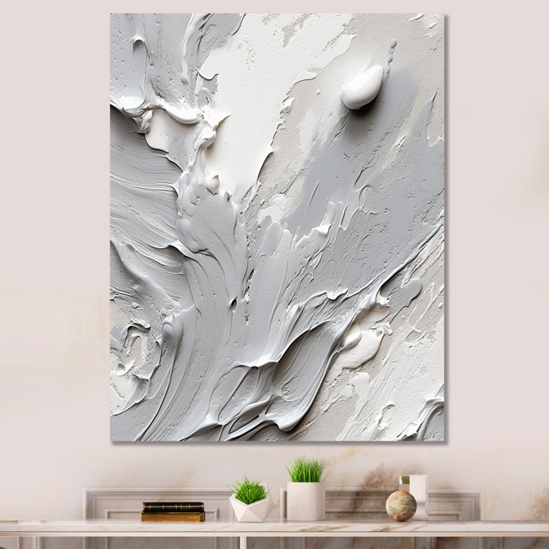 «Gray and Cream Harmony In Chaos I», reproduction d'art sur toile, Toile tendue, H 20 po x l 12 po x P 1 po