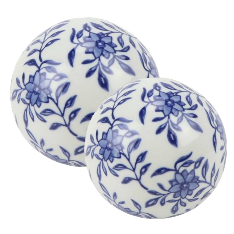 Rose Porcelain Ball, 5" H x 5" W x 5" D
